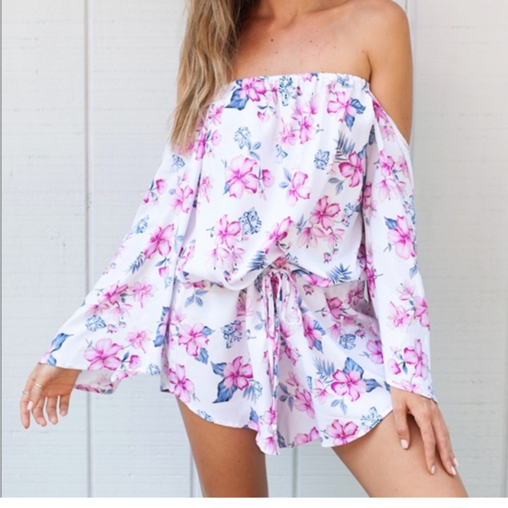 Frankie’s bikinis off the shoulder romper